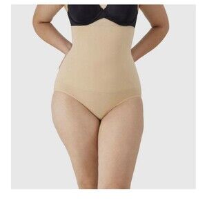 Maidenform Women's Beige High-Waist Boyshorts Shapewear Size XL